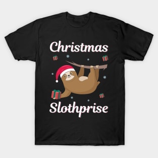 Cute baby sloth christmas slothprise T-Shirt